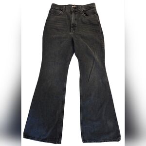 Levis Jeans Womens 29X32 Black Denim Pants 726 Flare High Rise Stretch Boho 70s